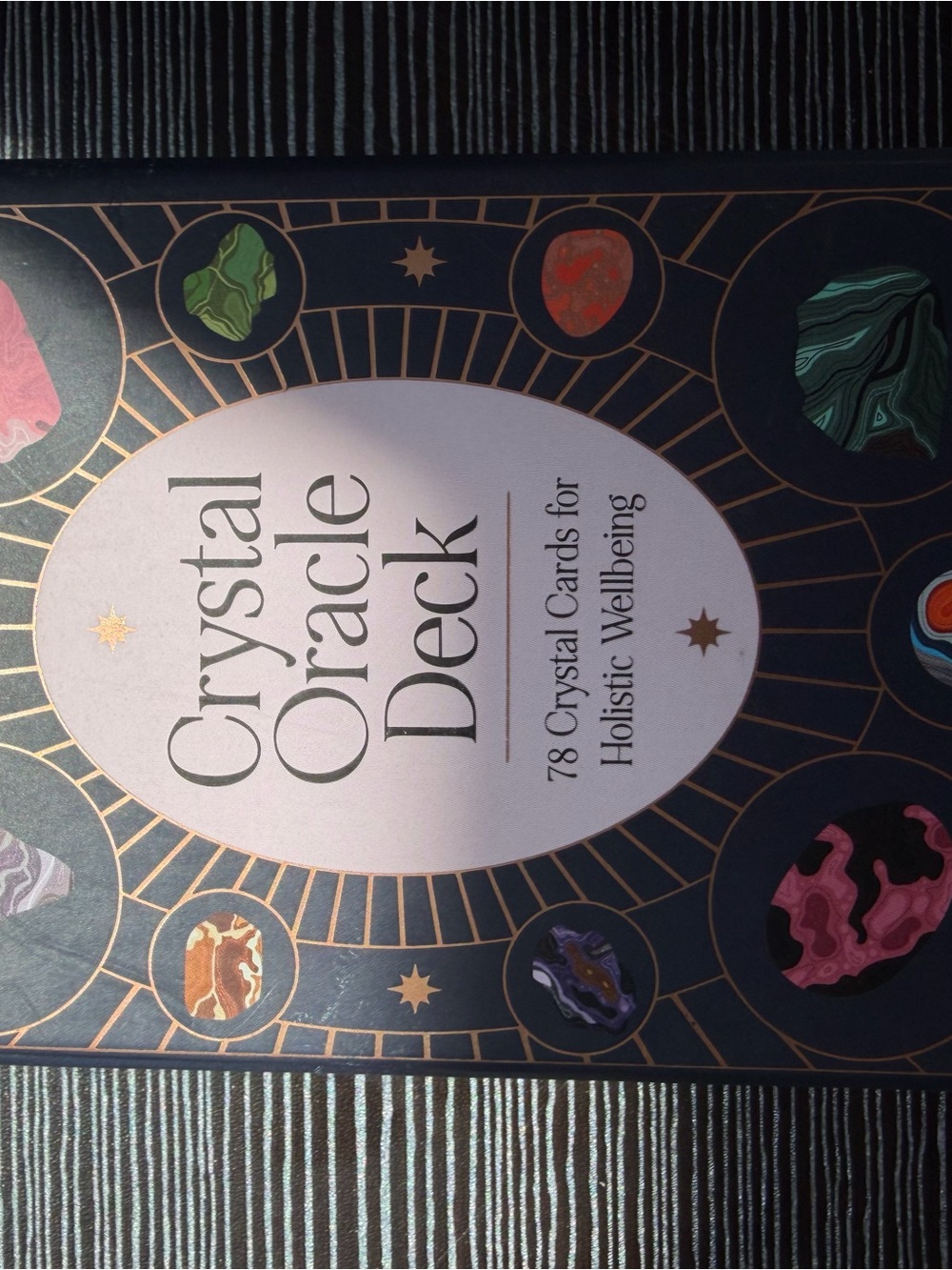 Crystal Oracle Deck - Holistic Wellbeing Cards (Green, Pink, Gold)